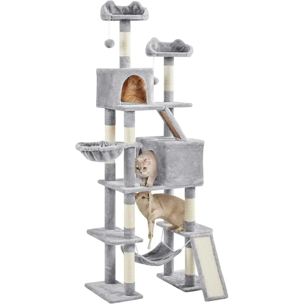 برج قطط كبير 82.5 بوصة مع أرجو - مراجعة Cat Scratching Post وسعره