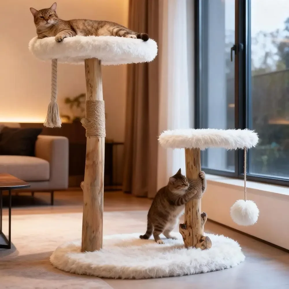 برج شجرة للقطط الداخلية بأغصان - مراجعة Cat Scratching Post وسعره
