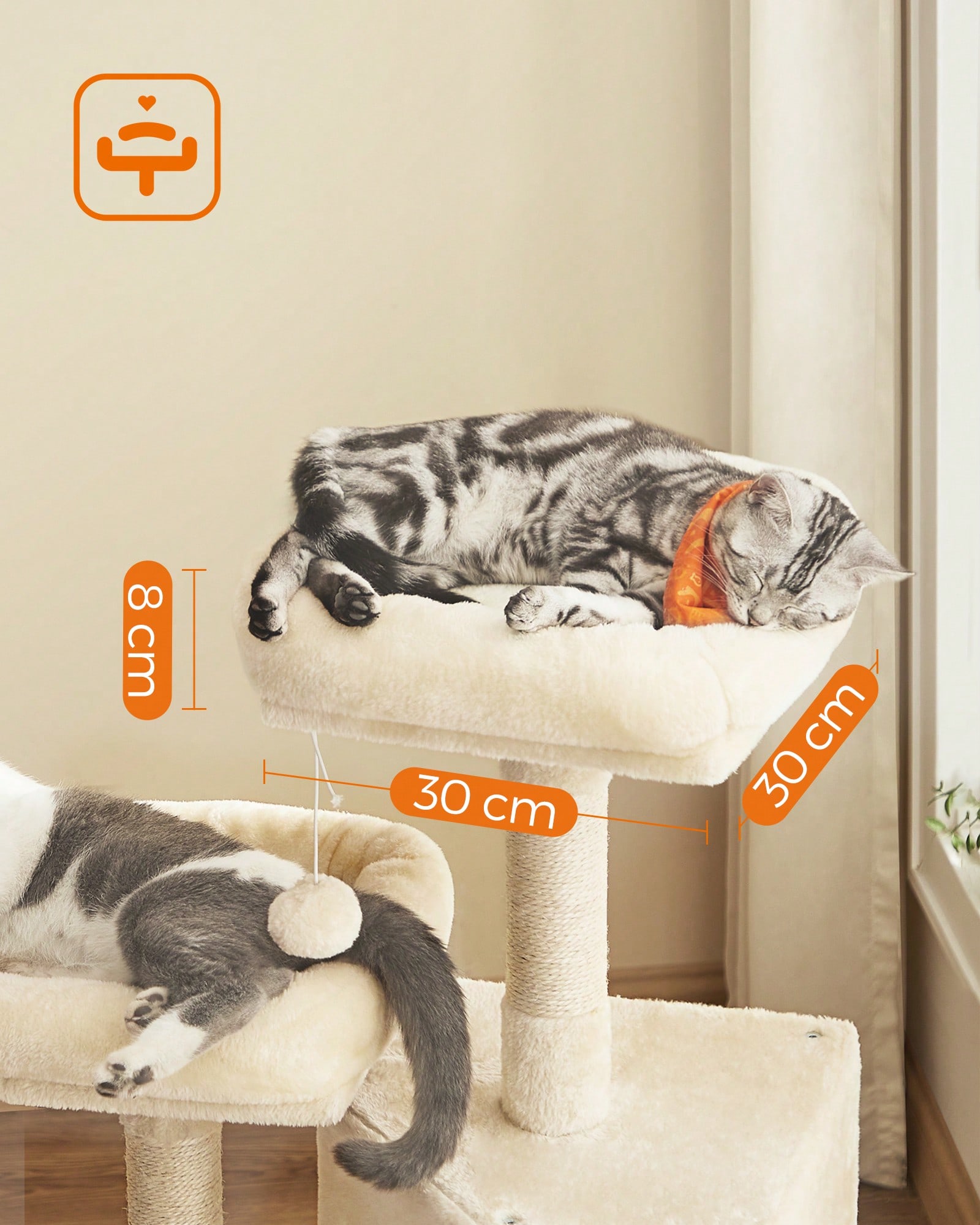 برج قطط متعدد المستويات بطول 4 - مراجعة Cat Scratching Post وسعره
